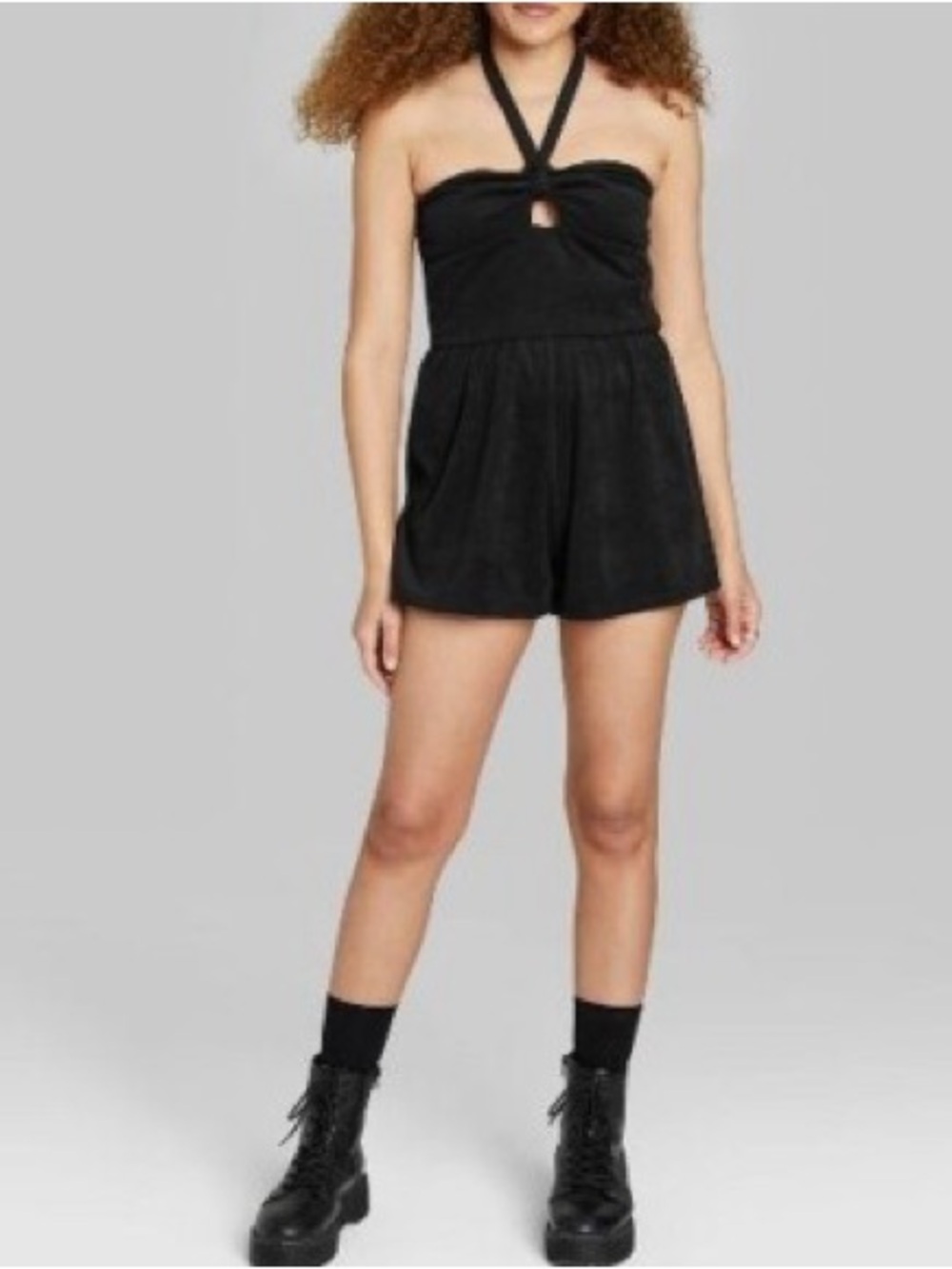 NWOT wild fable Black Terry Romper